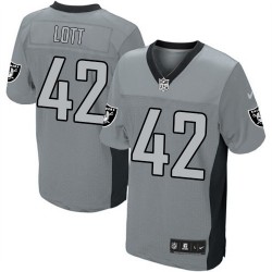 Nike Men's Limited Grey Shadow Jersey Oakland Raiders Ronnie Lott 42