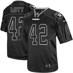 Nike Men's Limited Lights Out Black Jersey Oakland Raiders Ronnie Lott 42