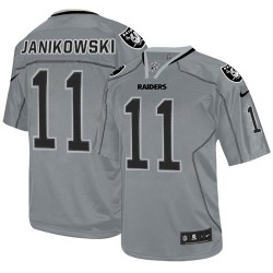 Nike Men's Limited Lights Out Grey Jersey Oakland Raiders Sebastian Janikowski 11