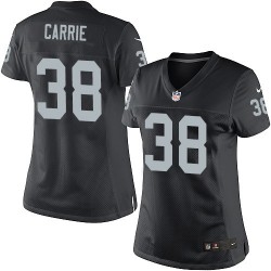 Nike Women's Limited Black Home Jersey Oakland Raiders T.J. Carrie 38