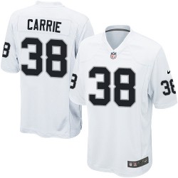 Nike Men's Game White Road Jersey Oakland Raiders T.J. Carrie 38