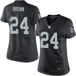 Nike Women's Limited Black Home Jersey Oakland Raiders Willie Brown 24