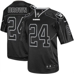 Nike Men's Elite Lights Out Black Jersey Oakland Raiders Willie Brown 24