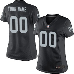 Nike Oakland Raiders Women's Customized Elite Black Home Jersey