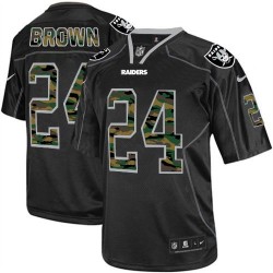 Nike Men's Limited Black Camo Fashion Jersey Oakland Raiders Willie Brown 24