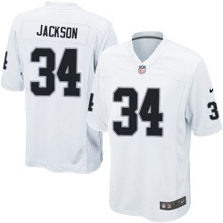 Nike Men's Game White Road Jersey Oakland Raiders Bo Jackson 34