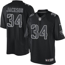 Nike Men's Limited Black Impact Jersey Oakland Raiders Bo Jackson 34