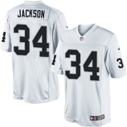 Nike Men's Limited White Road Jersey Oakland Raiders Bo Jackson 34