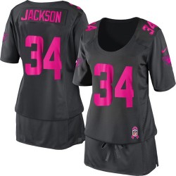 Nike Women's Elite Dark Grey Breast Cancer Awareness Jersey Oakland Raiders Bo Jackson 34