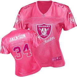 Nike Women's Elite Pink Fem Fan Jersey Oakland Raiders Bo Jackson 34