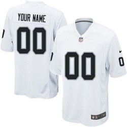 Nike Oakland Raiders Youth Customized Elite White Road Jersey