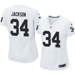 Nike Women's Limited White Road Jersey Oakland Raiders Bo Jackson 34