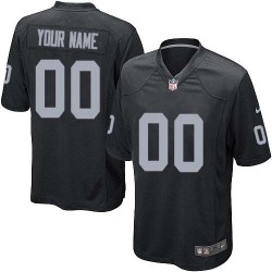 Nike Oakland Raiders Youth Customized Limited Black Home Jersey