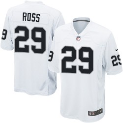 Nike Men's Game White Road Jersey Oakland Raiders Brandian Ross 29