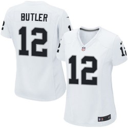 Nike Women's Limited White Road Jersey Oakland Raiders Brice Butler 12