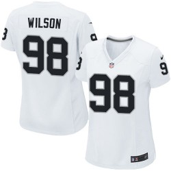 Nike Women's Game White Road Jersey Oakland Raiders C.J. Wilson 98