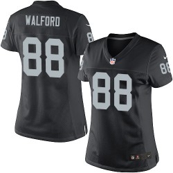 Nike Women's Elite Black Home Jersey Oakland Raiders Clive Walford 88