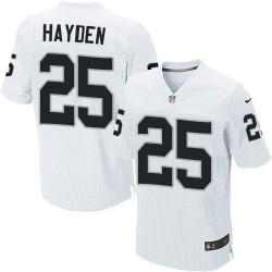 Nike Men's Elite White Road Jersey Oakland Raiders D.J. Hayden 25