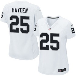 Nike Women's Elite White Road Jersey Oakland Raiders D.J. Hayden 25