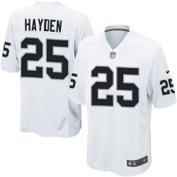 Nike Youth Elite White Road Jersey Oakland Raiders D.J. Hayden 25
