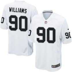 Nike Men's Game White Road Jersey Oakland Raiders Dan Williams 90