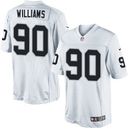 Nike Youth Elite White Road Jersey Oakland Raiders Dan Williams 90