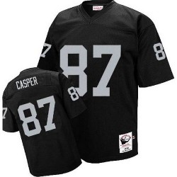 Mitchell and Ness Men's Authentic Black Home Throwback Jersey Oakland Raiders Dave Casper 87