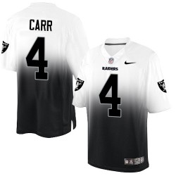 Nike Men's Elite White/Black Fadeaway Jersey Oakland Raiders Derek Carr 4