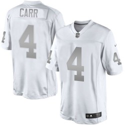Nike Men's Limited White Platinum Jersey Oakland Raiders Derek Carr 4