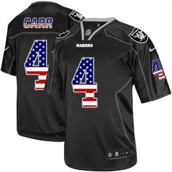 Nike Men's Elite Black USA Flag Fashion Jersey Oakland Raiders Derek Carr 4