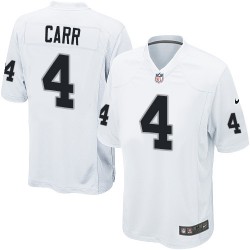 Nike Men's Game White Road Jersey Oakland Raiders Derek Carr 4