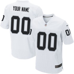 Nike Oakland Raiders Men's Customized Elite White Road Jersey