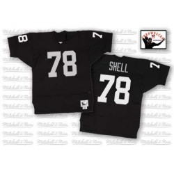 Mitchell and Ness Men's Authentic Black Home Throwback Jersey Oakland Raiders Art Shell 78