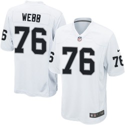 Nike Men's Game White Road Jersey Oakland Raiders J'Marcus Webb 76
