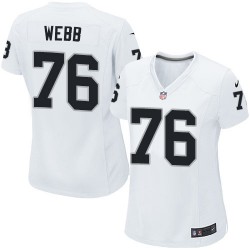 Nike Women's Limited White Road Jersey Oakland Raiders J'Marcus Webb 76