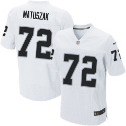 Nike Men's Elite White Road Jersey Oakland Raiders John Matuszak 72