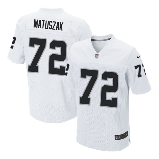 Nike Men's Elite White Road Jersey Oakland Raiders John Matuszak 72