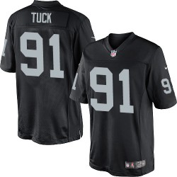 Nike Men's Limited Black Home Jersey Oakland Raiders Justin Tuck 91
