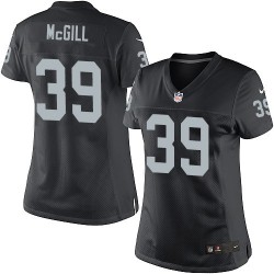Nike Women's Limited Black Home Jersey Oakland Raiders Keith McGill 39
