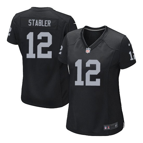 Nike Women's Game Black Home Jersey Oakland Raiders Kenny Stabler 12