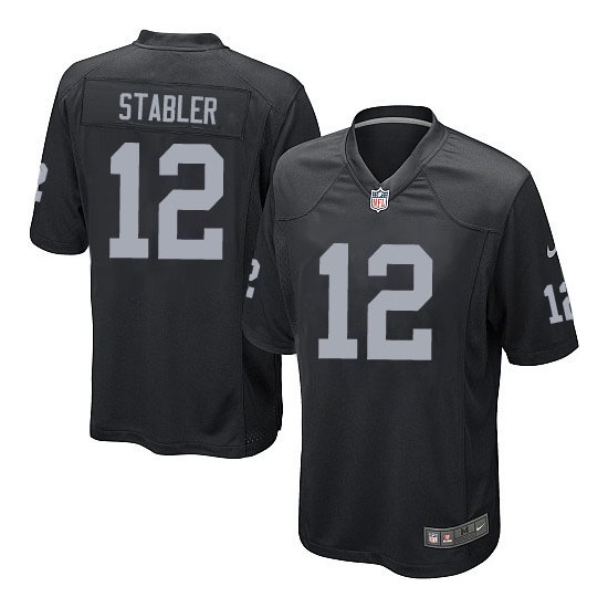 Nike Youth Limited Black Home Jersey Oakland Raiders Kenny Stabler 12