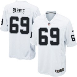 Nike Youth Elite White Road Jersey Oakland Raiders Khalif Barnes 69