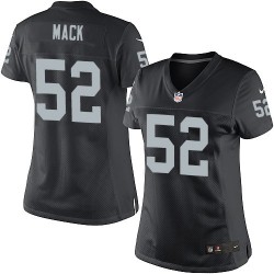 Nike Women's Elite Black Home Jersey Oakland Raiders Khalil Mack 52
