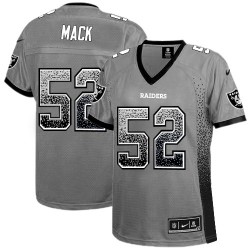 Nike Women's Elite Grey Drift Fashion Jersey Oakland Raiders Khalil Mack 52