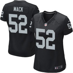 Nike Women's Game Black Home Jersey Oakland Raiders Khalil Mack 52