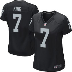 Nike Women's Game Black Home Jersey Oakland Raiders Marquette King 7