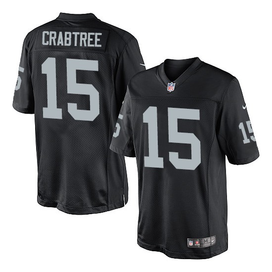 Nike Youth Limited Black Home Jersey Oakland Raiders Michael Crabtree 15