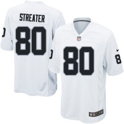 Nike Youth Elite White Road Jersey Oakland Raiders Rod Streater 80